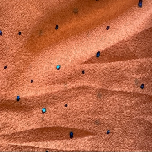 CAbi Orange Sprinkle Size M Top Double Layer Chiffon Sleeveless V-Neck blouse - Picture 3 of 16
